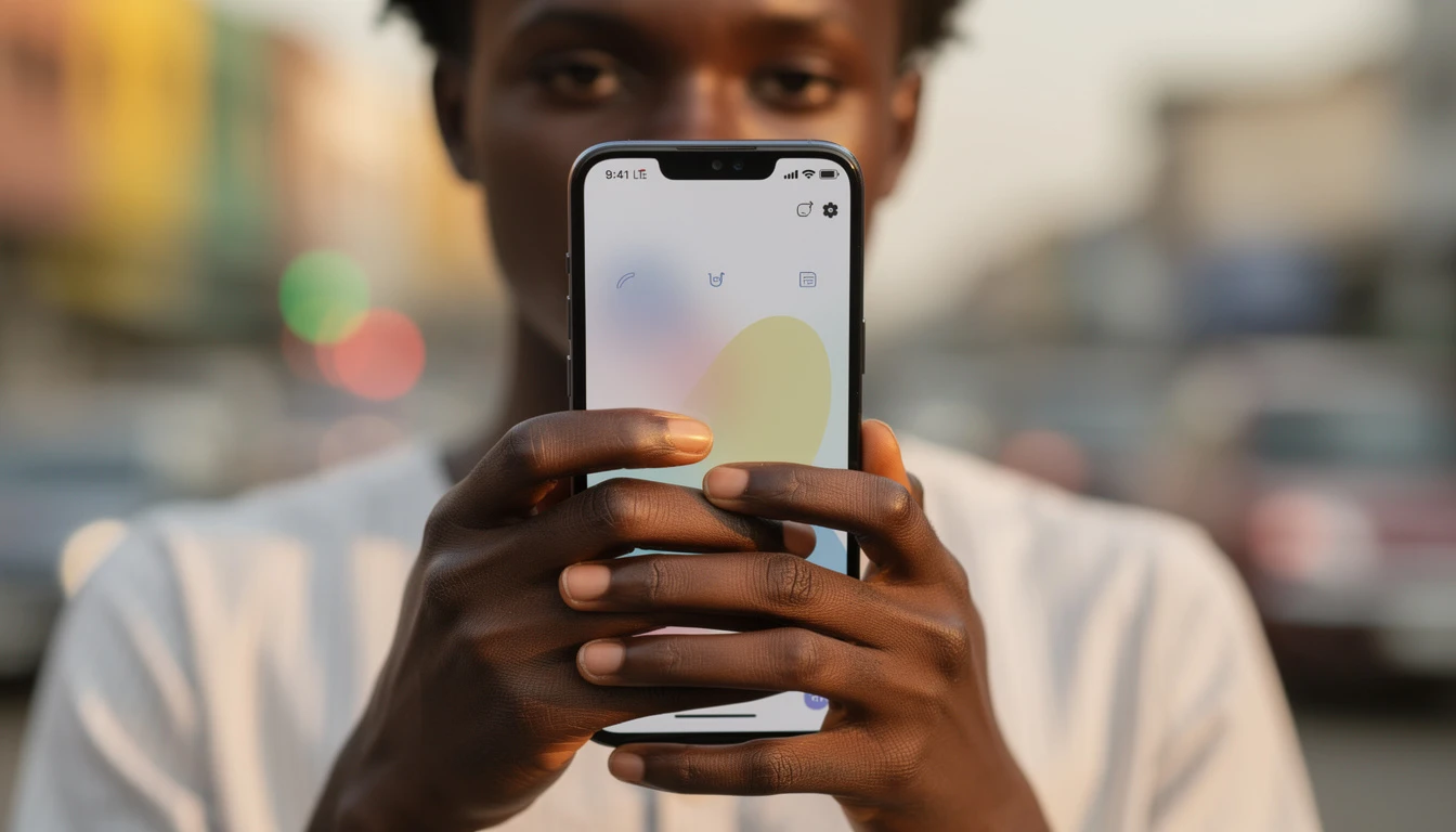 Nigerian person holding smartphone to identify 0814 MTN network prefix in Nigeria
