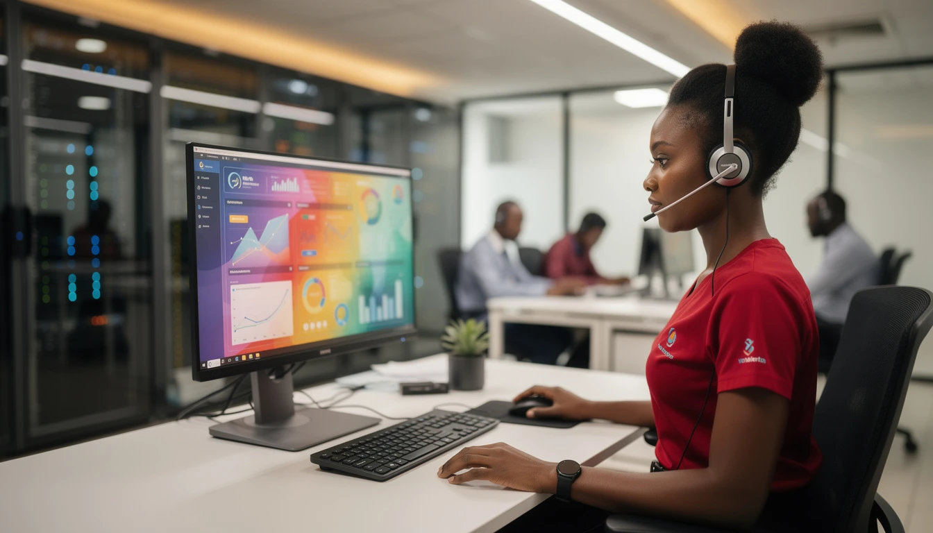 Nigerian telecom NCC office staff managing network number prefix assignments