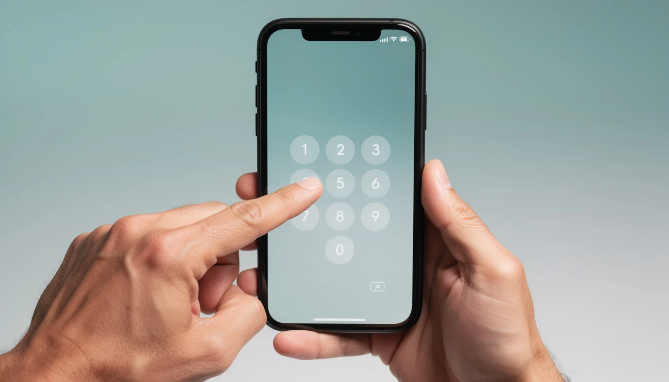 Setting up an Airtel transfer PIN on a smartphone by entering a 4-digit security code